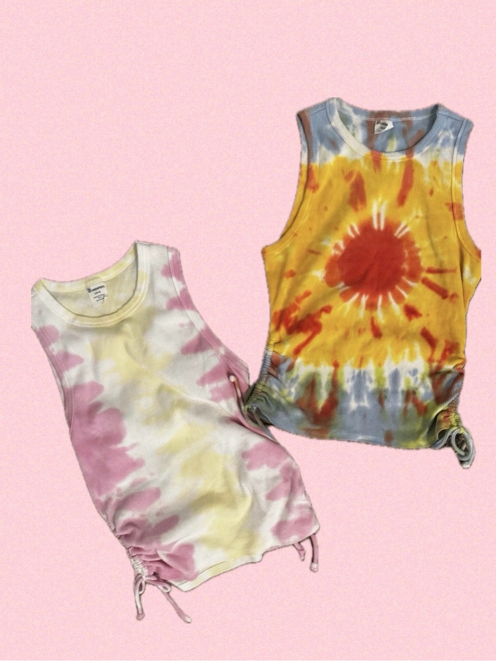 Tie-Dye Drawstring Tank Tops
